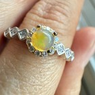 925 Sterling Silver Ring 5mm Natural Opal Gemstone Zircon Women Jewelry Gift — photo 6