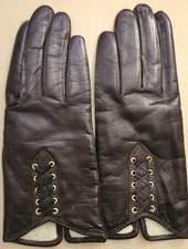 Vintage Women's Madova Brown Leather Gloves Size 6.5