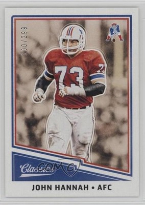 2017 Panini Classics Legends Red Back /299 John Hannah #170 HOF 9bp