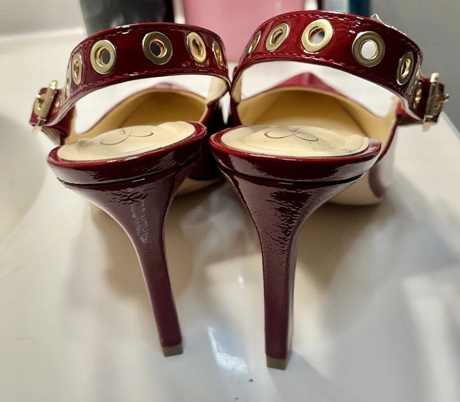 Zapatos de tacón alto Jessica Simpson para mujer de charol rojo talla 8,5 nuevos Foto 4 de 4