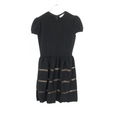 Valentino Dress DBC9A053-VM1181B Rayon polyester Black #L Used Women