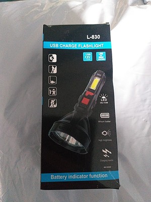 LED Flashlight High Power Headlight USB Charge