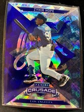 2025 Panini Crusade Crusade Zyhir Hope #71 Blue Cracked Ice Prospect 