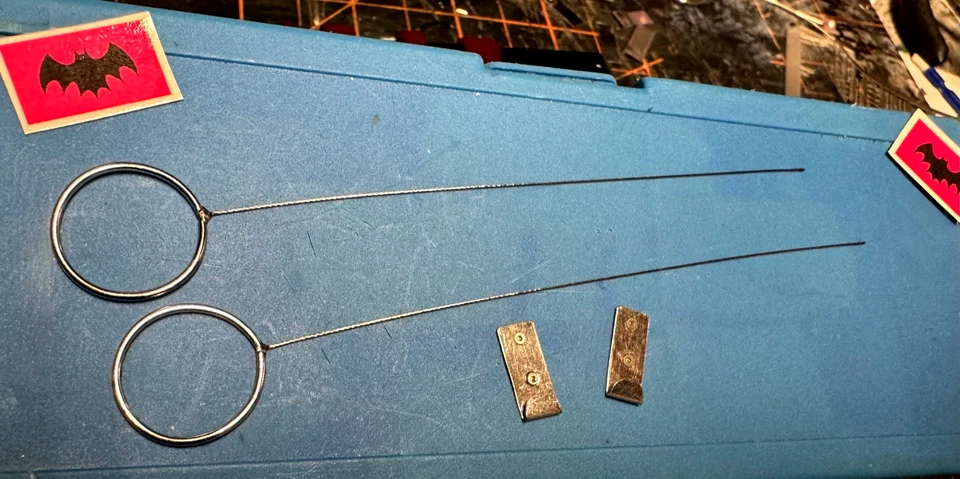  1/6 Scale 1966 Batmobile Custom Metal Cockpit Parachute Pull Cords & Brackets - Image 2 of 4