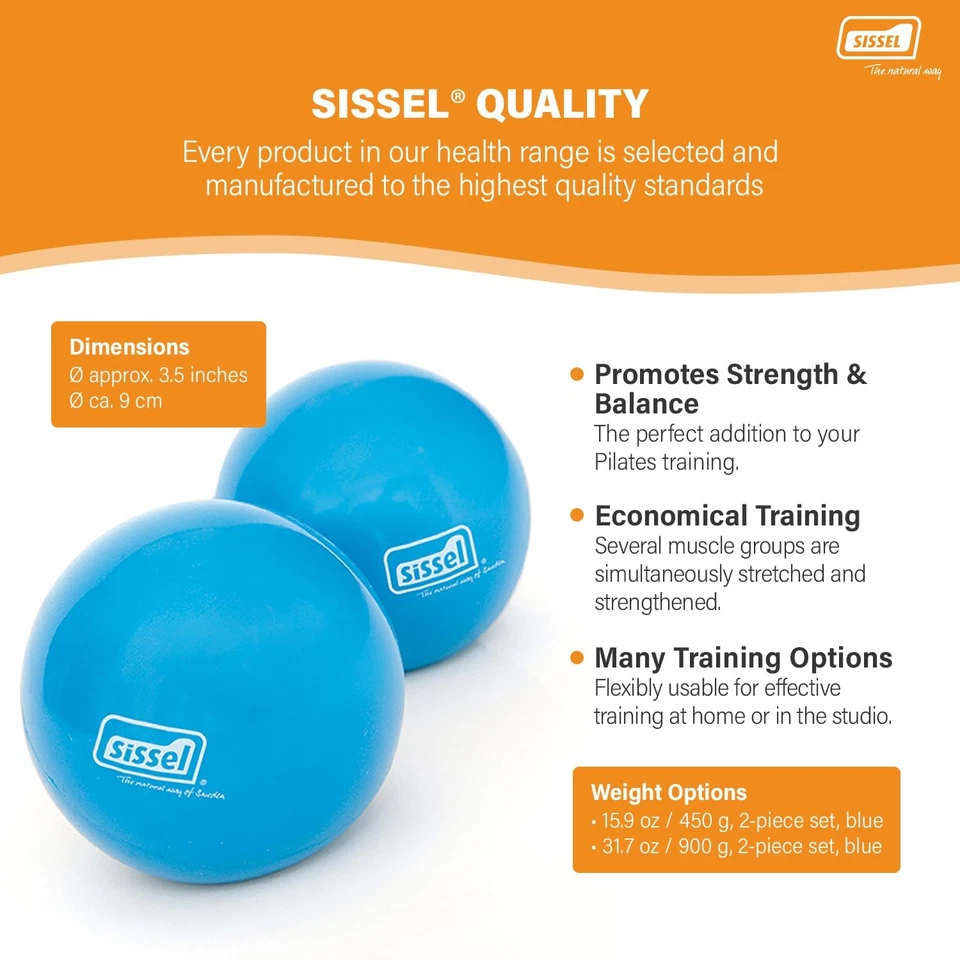 Pilates Toning Ball Set of 2, 1 lb Each | Optimal Addition for Balance & Stre... - Image 4 of 4