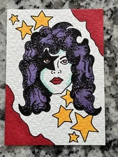 KISS ACEO CARD  - Art Sketch 2.5 X 3.5  Card Painting Drawing Paper Stanley