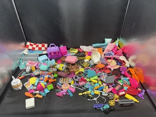 Huge Barbie Doll accessories, home & food 200+ Piece Lot Vintage / Modern Mix