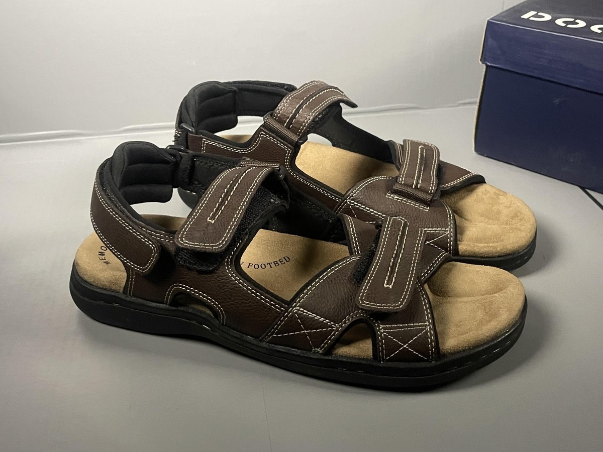 Dockers Newpage Shoes Mens Size 12W Brown Hook & Loop Sandals New Box Comfort Men main image 2