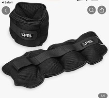 SPRI Adjustable Ankle Weights Pair Black Leg ...