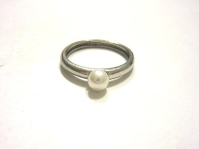 Silberring mit Perle OM6291