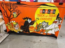 Vintage Halloween Brach's Candy Store Display Banner Sign NOS AD 1970JUMBO