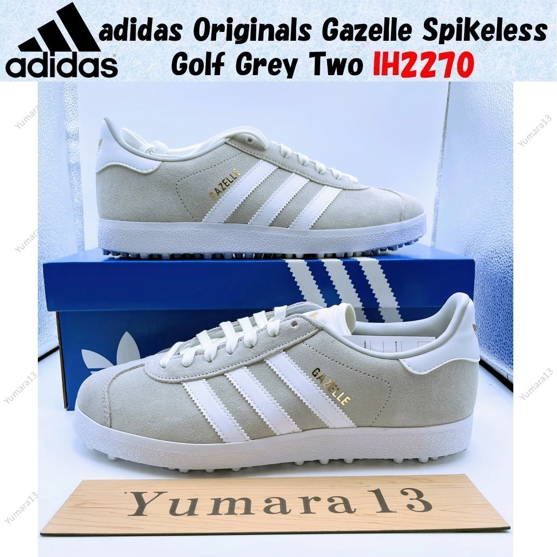 Adidas Gazelle Spikeless Golf Grey White for sale | eBay