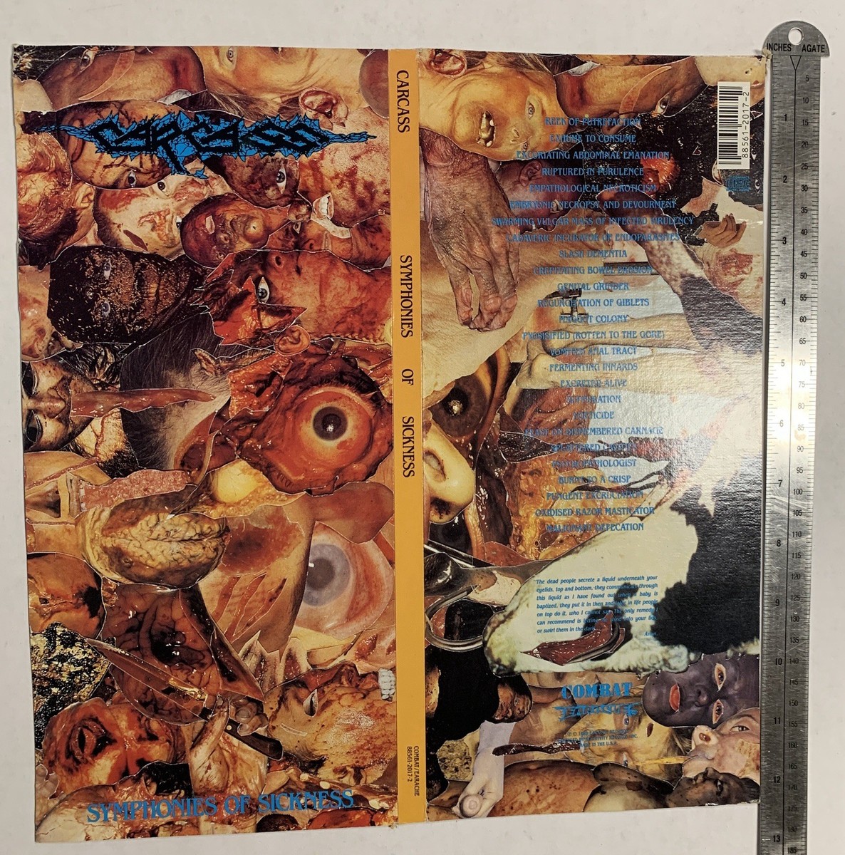 Carcass - Symphonies Of Sickness CD Longbox Wall Art 1989 Earache