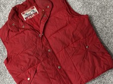 Vintage Down East Vest Red Size Large Goose Includes a Vintage Pin 