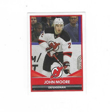 2016-17 PANINI NHL STICKER MADE IN ITALY JOHN MOORE #116 NEW JERSEY DEVILS