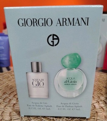 Giorgio Armani Acqua di Giò EDT & Acqua Di Gioia EDP 5 Ml Splash Set