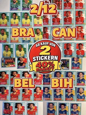 Panini FIFA World Cup 2026 WM Sticker zum Aussuchen Belgien BIH Brasilien Kanada