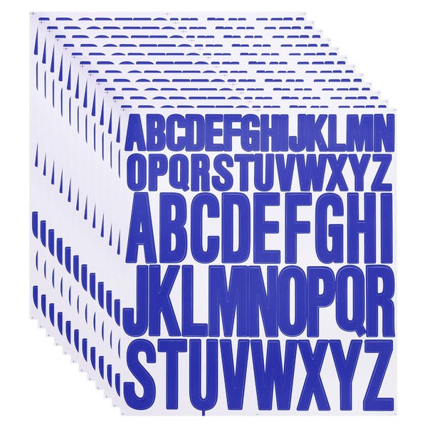 "12 Blatt 1-2\" 624 Stk. Vinyl Buchstabenaufkleber Dunkelblau"-image