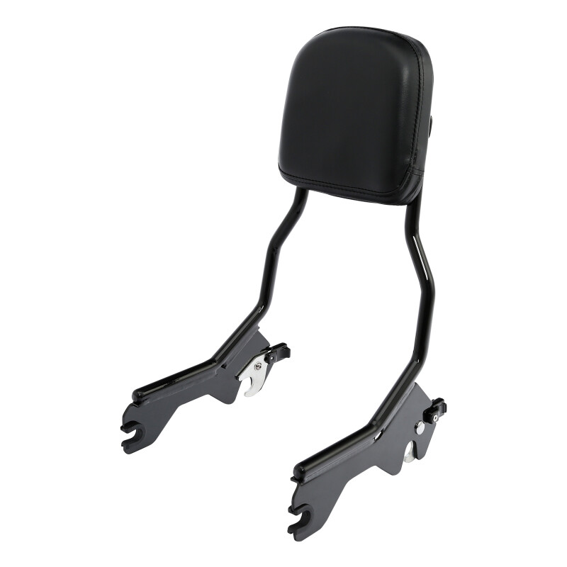 Black Sissy Bar Backrest Pad Fit For Harley Softail Low Rider FXLR