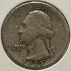 1937 Washington Quarter  - Fine - Free Shipping With Five Items A3.