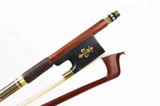 Full size Violin Bow 4/4 Brazilwood stick Ebony Frog with Nice inlay