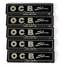 24-OCB PREMIUM SLIM ROLLING PAPERS 32 LEAVES PER BOOKLET NEW