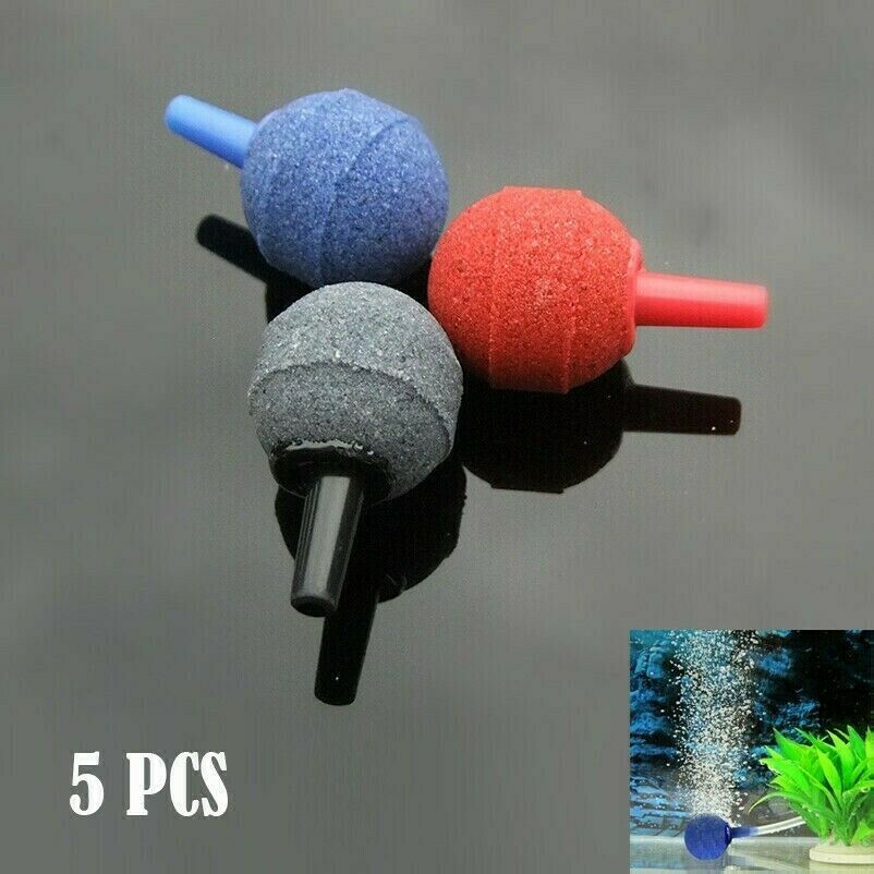 5x 2cm Fish Tank Aerator Mineral Bubble Release Aquarium Air Stone Diffuser