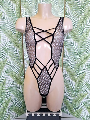 BODY STRING MARQUE SANSELLE TAILLE M COULEUR BLANC/NOIR