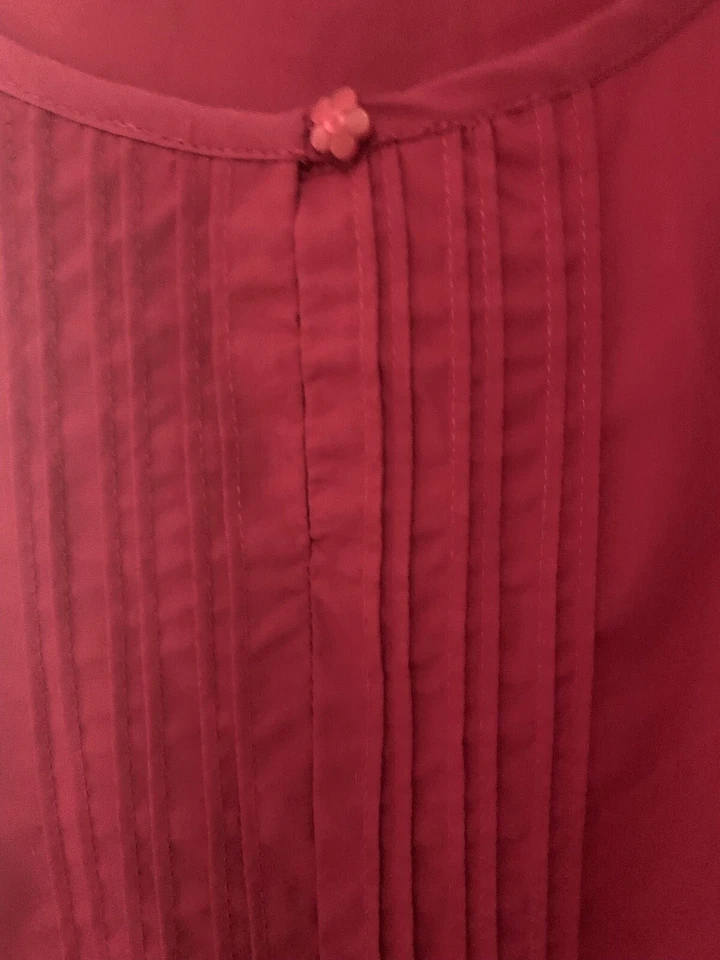 Peaches womens Poly cotton blend fuschia pink scrub top Medium - Image 2 of 4