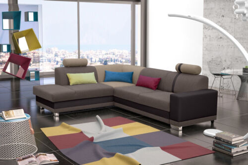Sofa Schlafsofa Designer Sofa mit Bettfunktion + Bettkasten Ecksofa Couch NEU - Bild 3 von 11