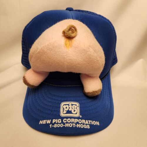 New Pig Corporation Trucker Hat With Plush Pig Butt Snapback Cap (A1)