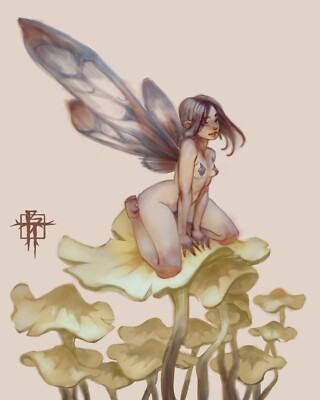 Aine Noon Fae - 1/24 75mm Large scale resin model kit and base BM
