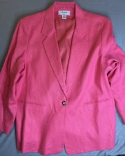 Vintage Pink Blazer Womens 20 Lombardi Classics Jacket Preppy Shoulder Pads