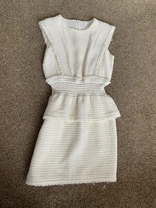 maje white tweed dress