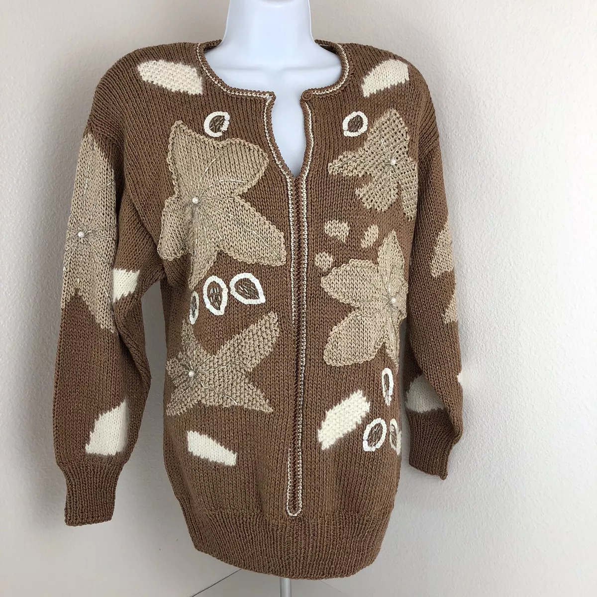 Nannell vintage 1980 s sweater beading angora amazing detail medium x5