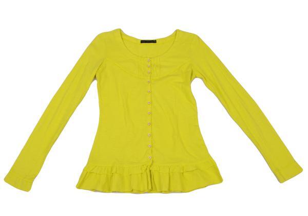 トップス 00s Marithe + Francois Girbaud cardigan MARITHE + FRANCOIS GIRBAUD Ruffle Hem Design Cardigan Size S