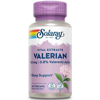 Solaray Valerian Root Extract 50 mg Relaxation Support for a Healthy Sleep 60ct