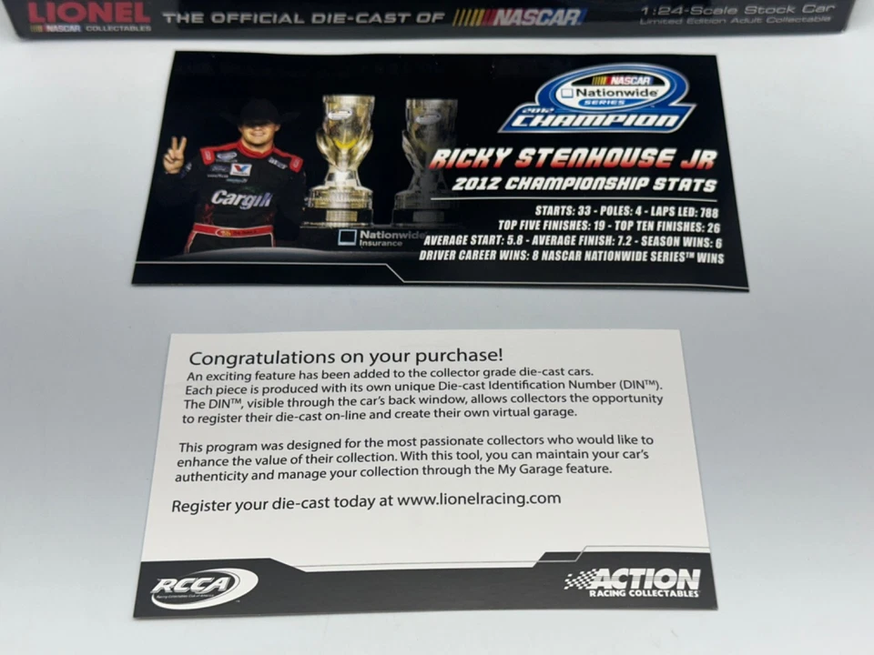 Acción Lionel #6 Ricky Stenhouse Jr 2012 Campeón Nacional Mustang Color Cromo Foto 2 de 4