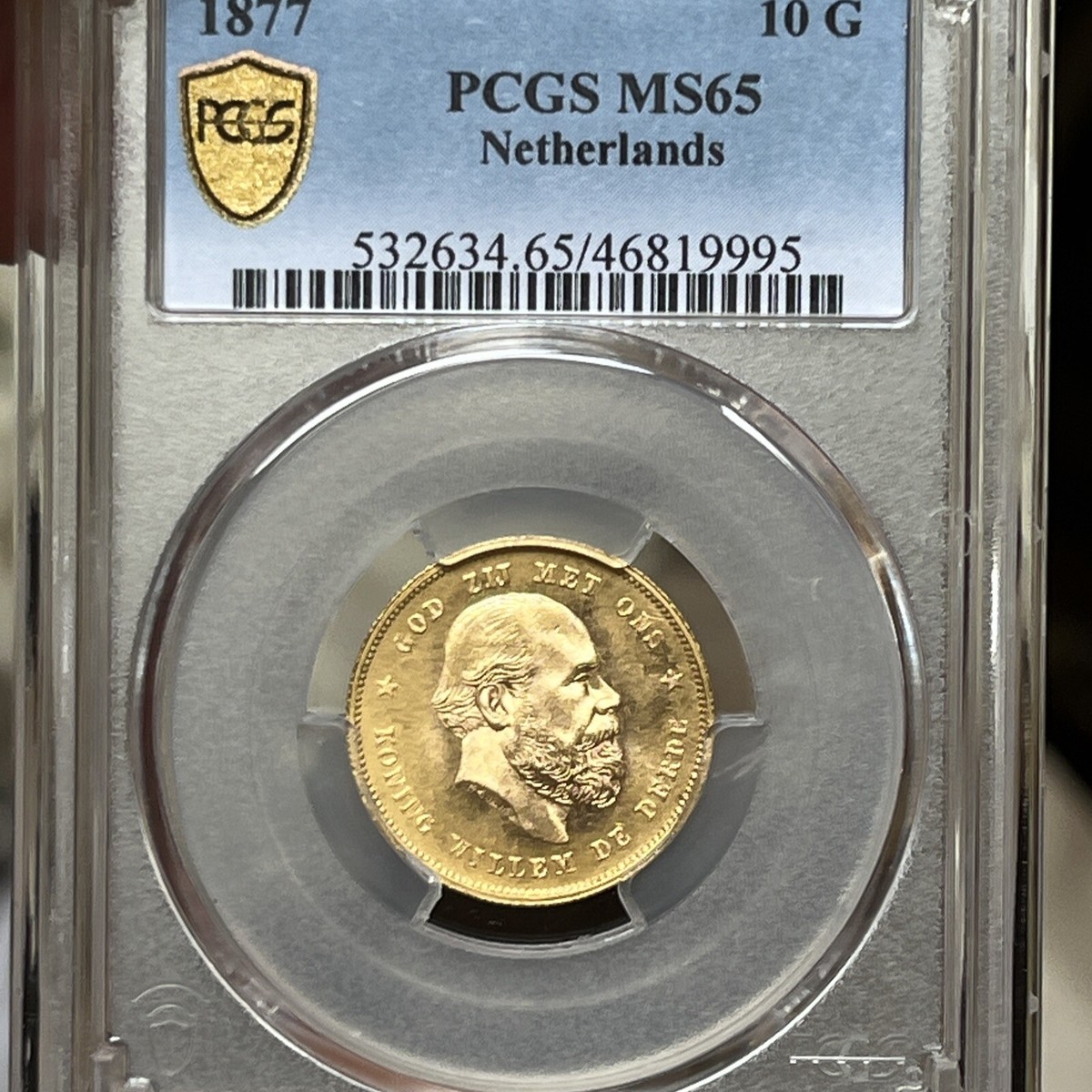 1877 Netherlands 10 Gulden Gold PCGS MS 65 | eBay