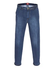 NWT EZZELINO JEANS stretch cotton denim blue trousers luxury Italy 48 us 33