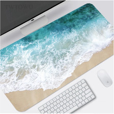 Blue Ocean Beach Mouse Pad Mat Natural Rubber Soft Anti Slip