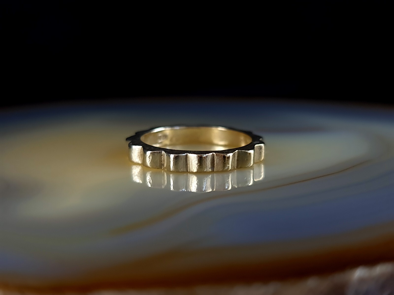 Ring Silver 925 Waves Solid Modern & Striking 17m… - image 3