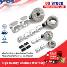 Stainless Steel Braided Hose Blue Engine Dress Up Kits Radiator Heater Fuel Line