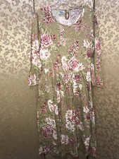24 HR SALE Laura Ashley VTG Beige Pink Multi-Color Floral Dress Size Large L