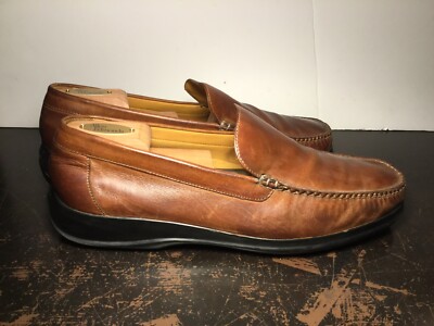 COLE HAAN N ? ? Air DEMPSEY Brown Leather Loafer Shoes  display picture 2