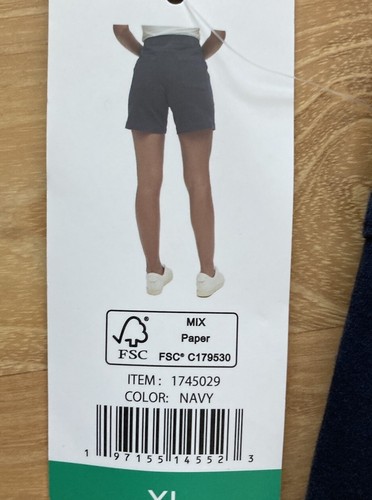 Women's Nautica Shorts X-Large Blue Navy Cotton Twill cottoms - 第 3/4 張圖片