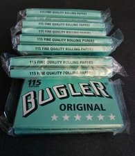 BUGLER GUMMED CIGARETTE PAPERS LOT OF 5 Double Pack  1150 Leaves 10 packs of 115