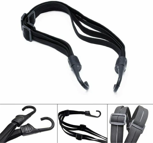 Motorcycle Retractable Helmet Luggage Elastic Rope Strap Net Holder Hook Buckle - Picture 8 of 12