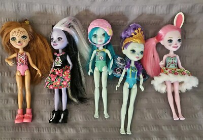 Mattel Enchantimals Dolls 6'' Figures Lot of 5 Tall READ Description