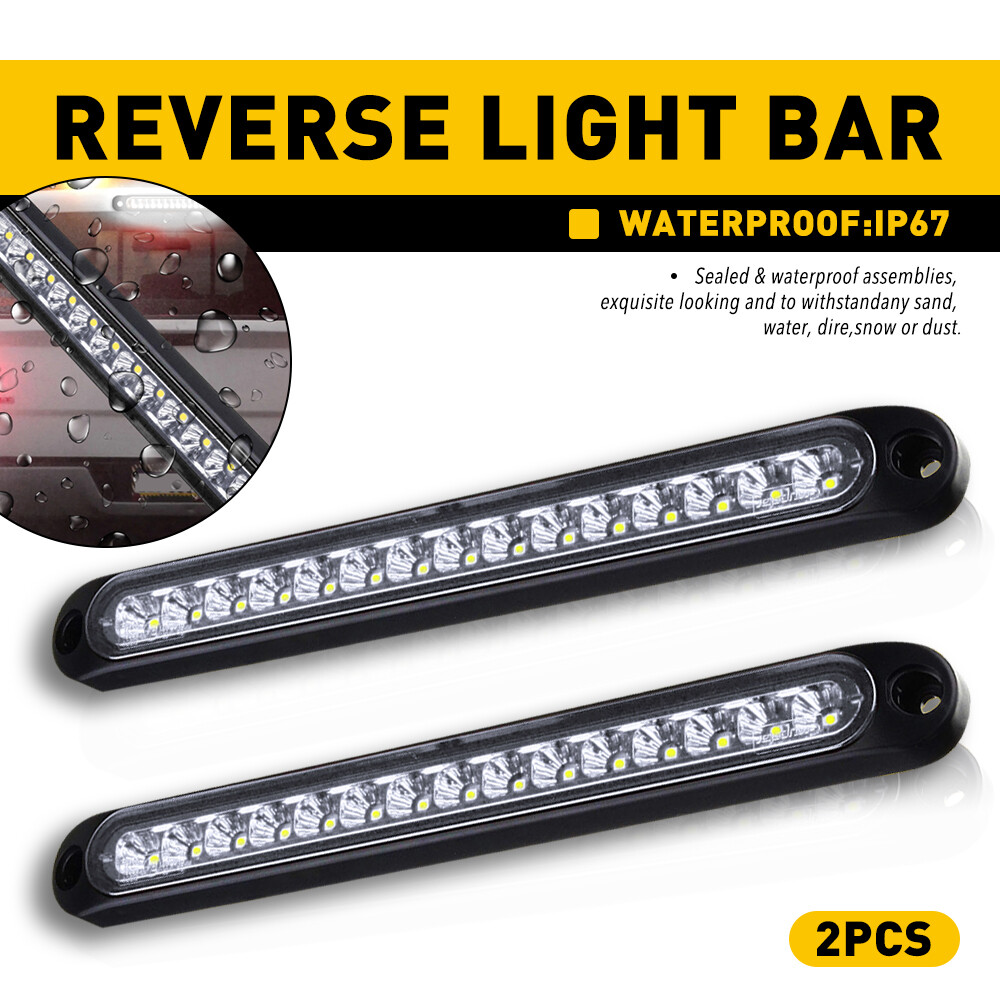 2x LED Reverse Light Bar White Truck Trailer 10